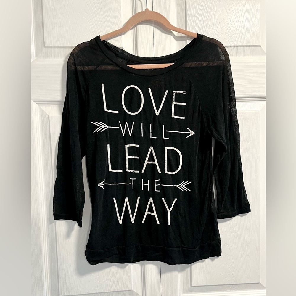 Love will lead the way lightweight 3/4 sleeve shirt